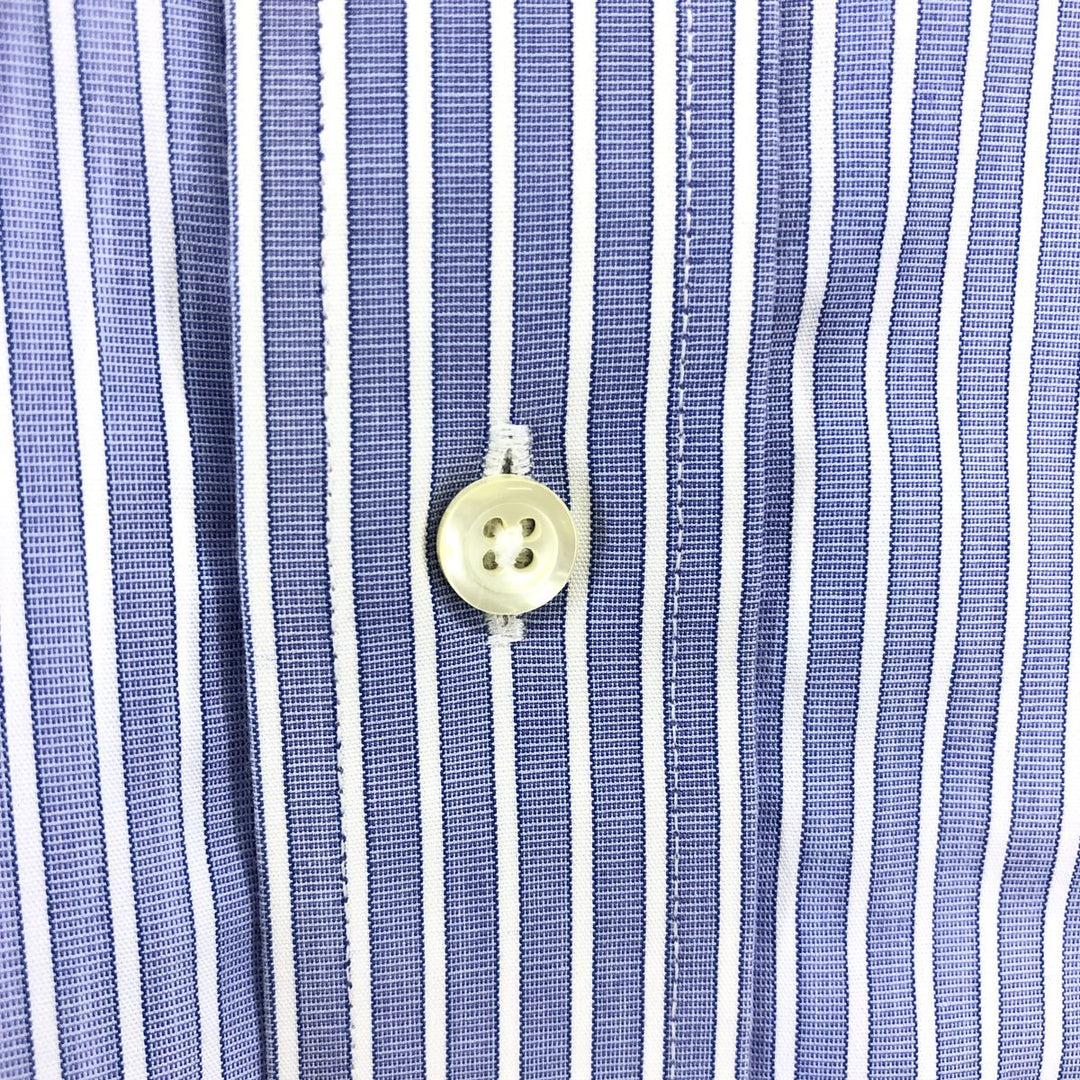 Brooks Brothers Est.1818 Long Sleeve Cotton Striped Shirt, Men's M Size cotton blue type Vintage Second Hand