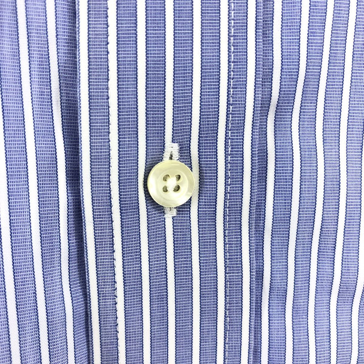 Brooks Brothers Est.1818 Long Sleeve Cotton Striped Shirt, Men's M Size cotton blue type Vintage Second Hand