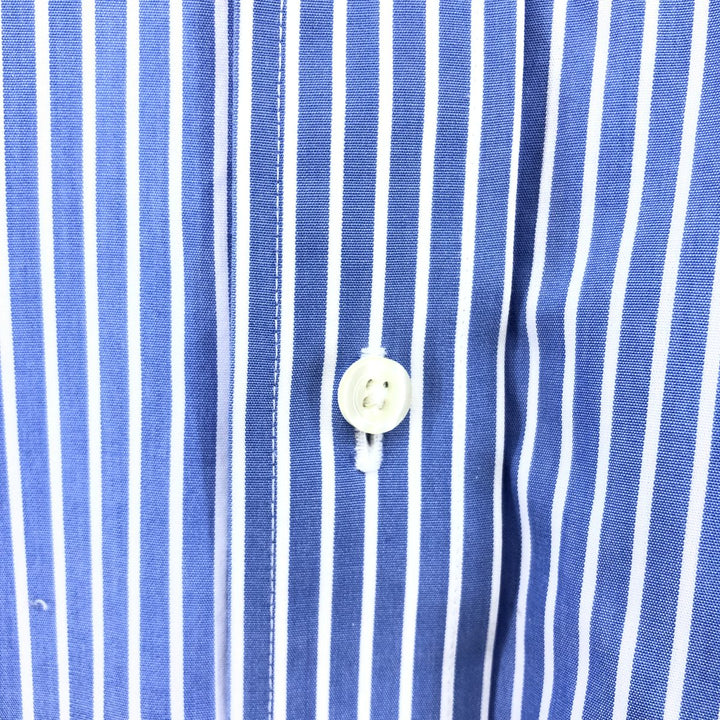 Brooks Brothers long-sleeved button-down striped shirt, men's size M cotton blue type Vintage Second Hand