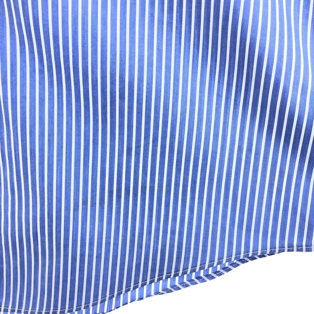 Brooks Brothers long-sleeved button-down striped shirt, men's size M cotton blue type Vintage Second Hand
