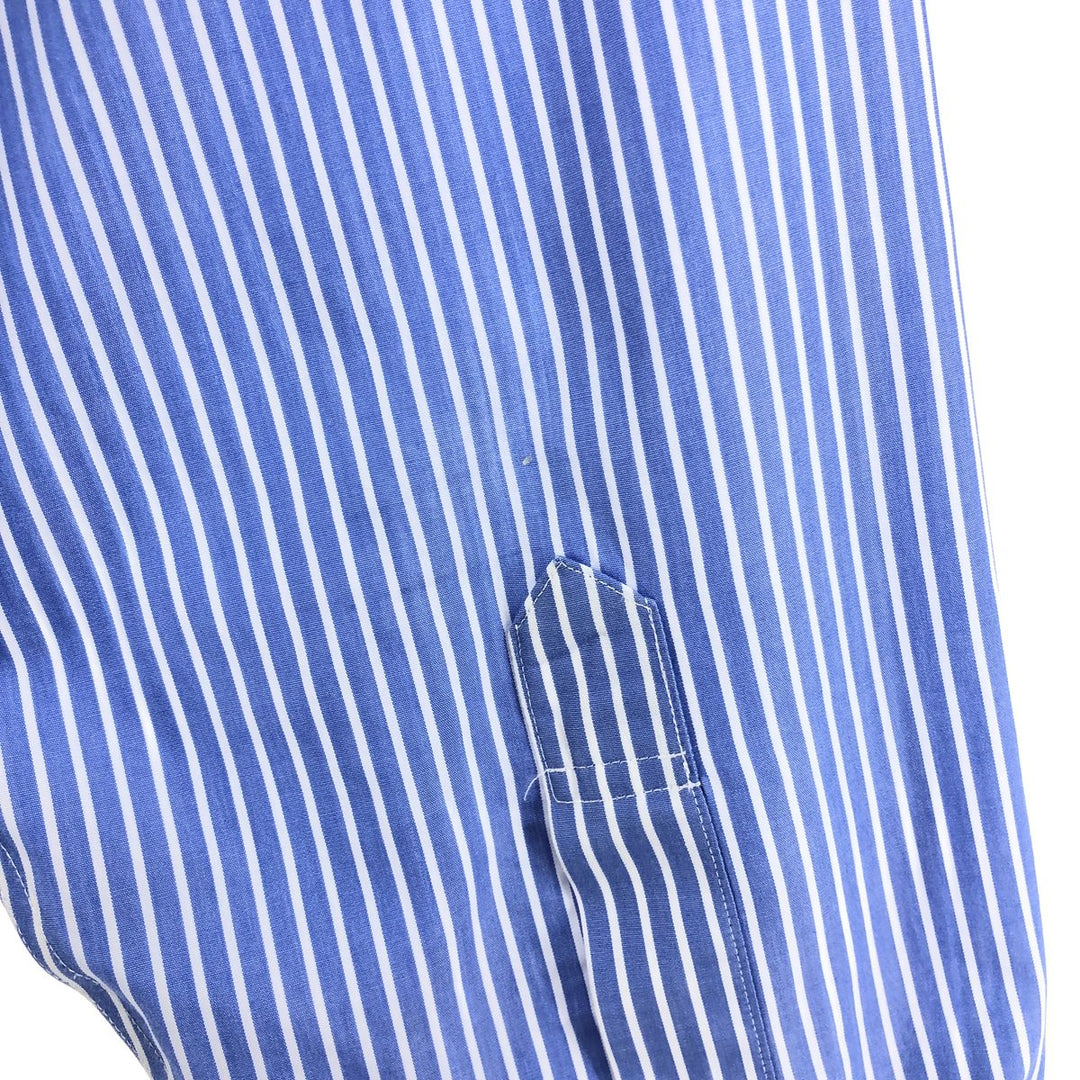 Brooks Brothers long-sleeved button-down striped shirt, men's size M cotton blue type Vintage Second Hand