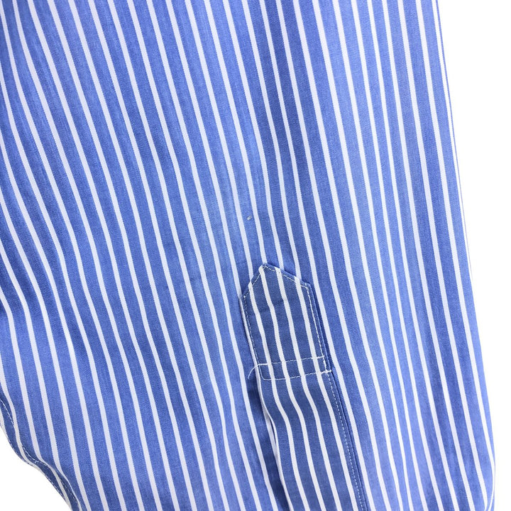 Brooks Brothers long-sleeved button-down striped shirt, men's size M cotton blue type Vintage Second Hand