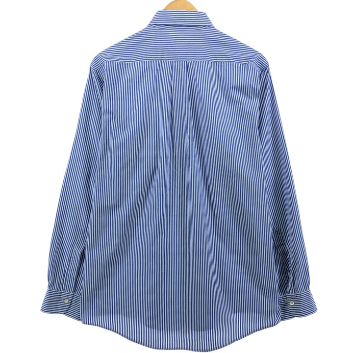 Brooks Brothers Est.1818 Long Sleeve Button-Down Striped Shirt, Men's M Size cotton blue type Vintage Second Hand