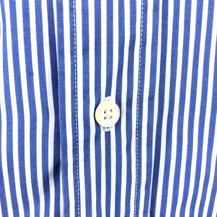 Brooks Brothers Est.1818 Long Sleeve Button-Down Striped Shirt, Men's M Size cotton blue type Vintage Second Hand