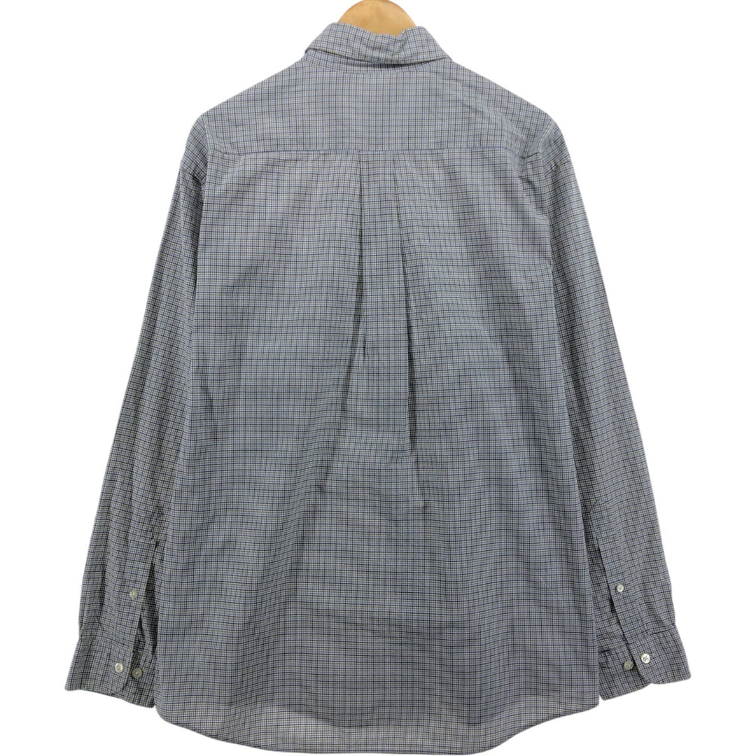Brooks Brothers Long Sleeve Button-Down Check Shirt, Men's Size L cotton white type Vintage Second Hand