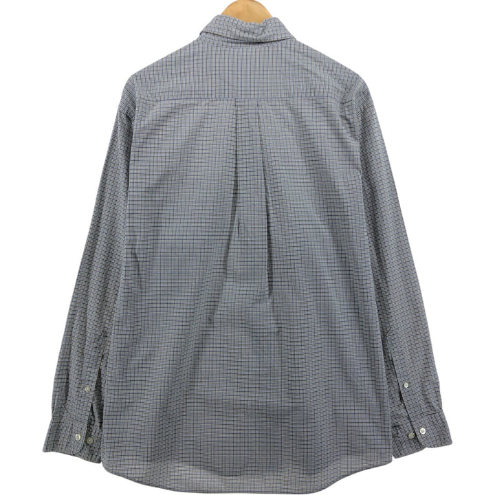 Brooks Brothers Long Sleeve Button-Down Check Shirt, Men's Size L cotton white type Vintage Second Hand