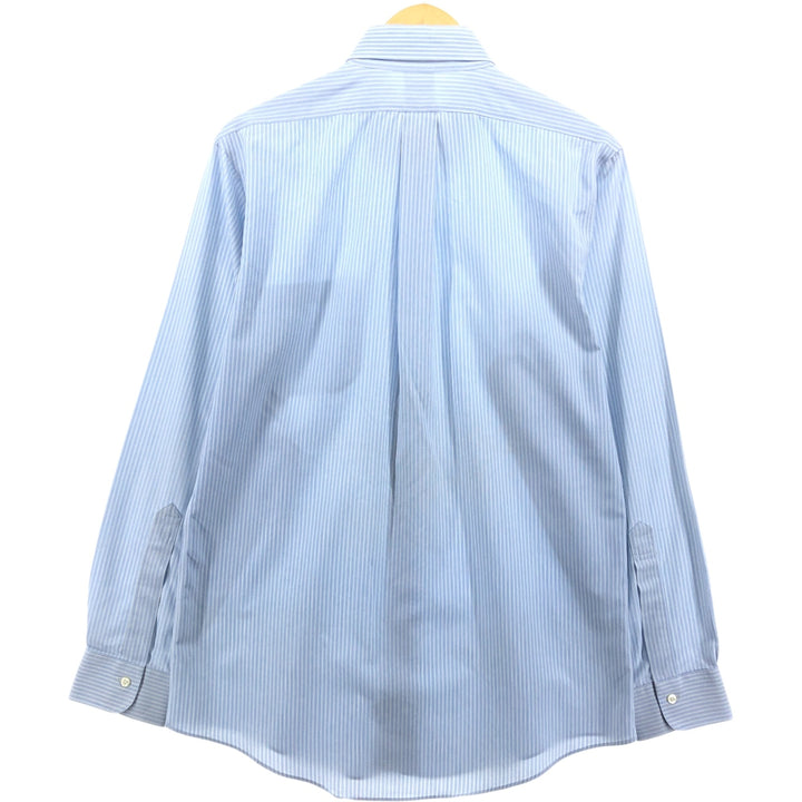 Brooks Brothers Est.1818 Long Sleeve Button-Down Striped Shirt, Men's M Size cotton Blue type light blue Vintage Second Hand