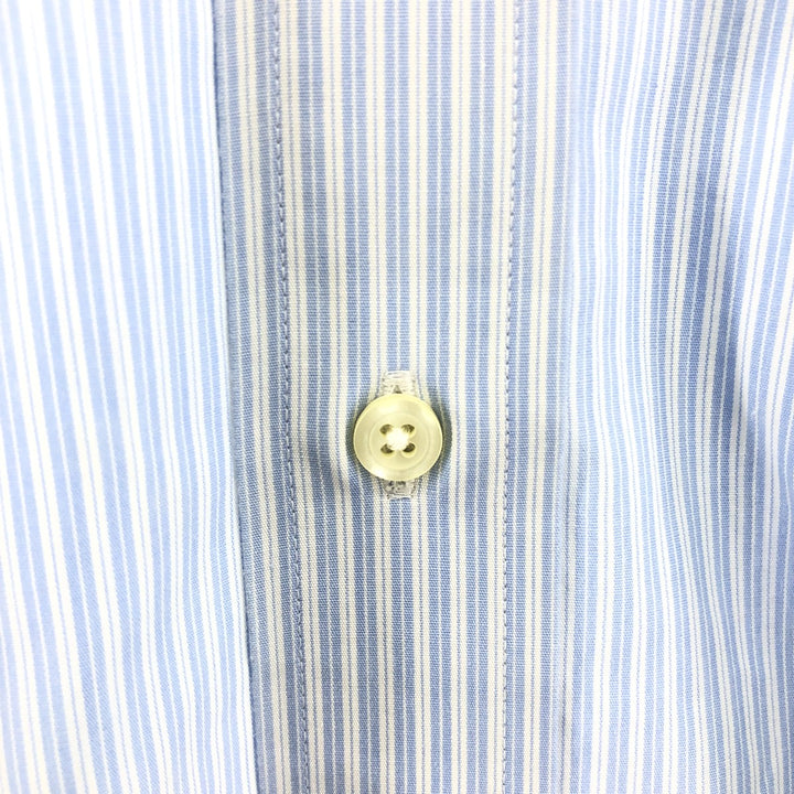 Brooks Brothers Est.1818 Long Sleeve Button-Down Striped Shirt, Men's M Size cotton Blue type light blue Vintage Second Hand