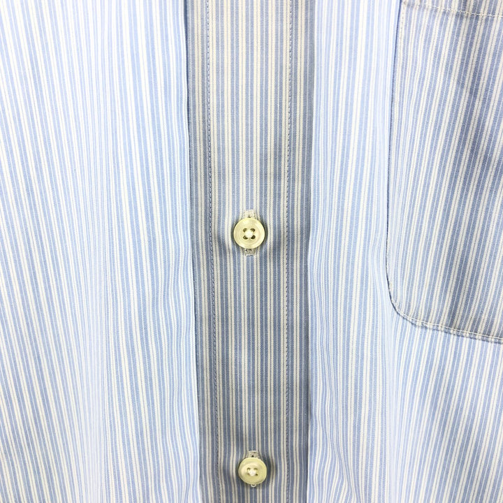 Brooks Brothers Est.1818 Long Sleeve Button-Down Striped Shirt, Men's M Size cotton Blue type light blue Vintage Second Hand