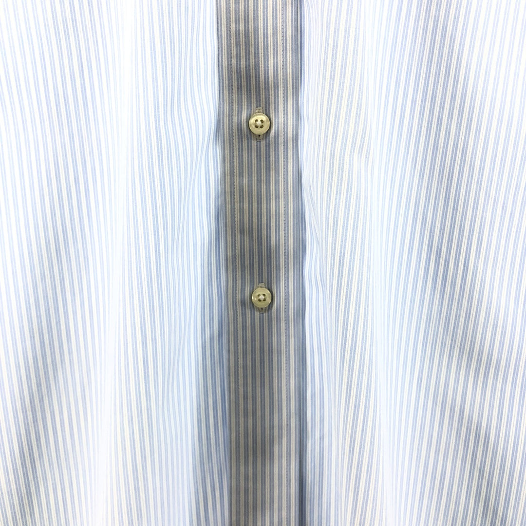 Brooks Brothers Est.1818 Long Sleeve Button-Down Striped Shirt, Men's M Size cotton Blue type light blue Vintage Second Hand