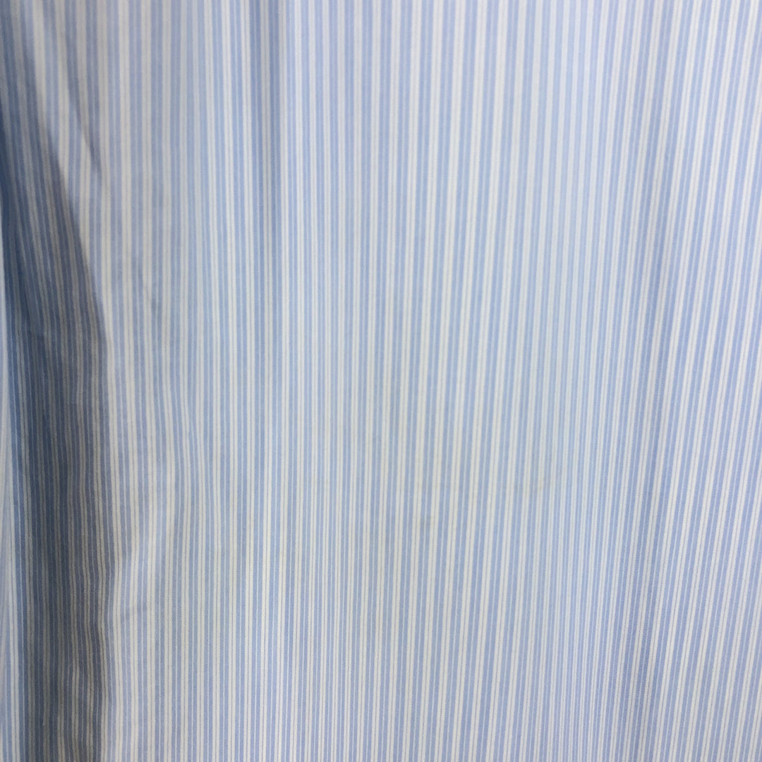 Brooks Brothers Est.1818 Long Sleeve Button-Down Striped Shirt, Men's M Size cotton Blue type light blue Vintage Second Hand