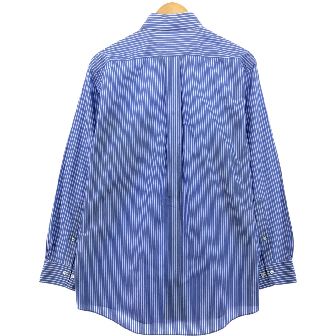Brooks Brothers 346 Long Sleeve Button-Down Striped Shirt, Men's Size M cotton blue type Vintage Second Hand