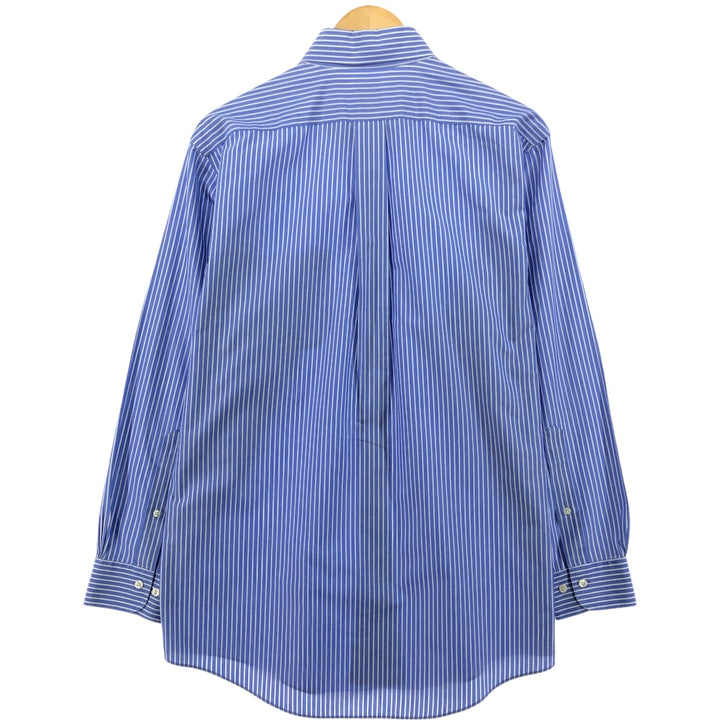 Brooks Brothers 346 Long Sleeve Button-Down Striped Shirt, Men's Size M cotton blue type Vintage Second Hand