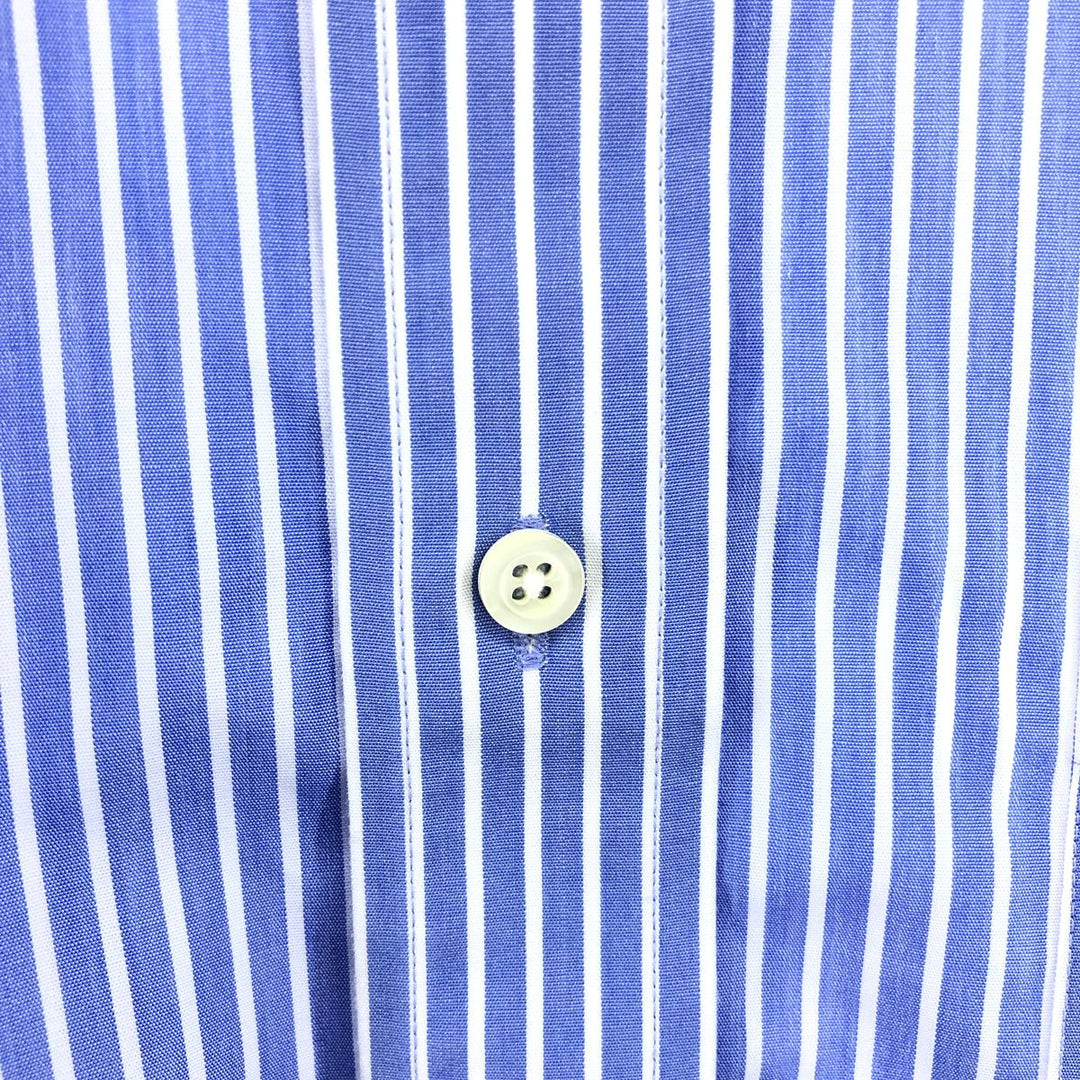 Brooks Brothers 346 Long Sleeve Button-Down Striped Shirt, Men's Size M cotton blue type Vintage Second Hand