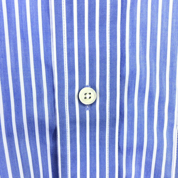 Brooks Brothers 346 Long Sleeve Button-Down Striped Shirt, Men's Size M cotton blue type Vintage Second Hand