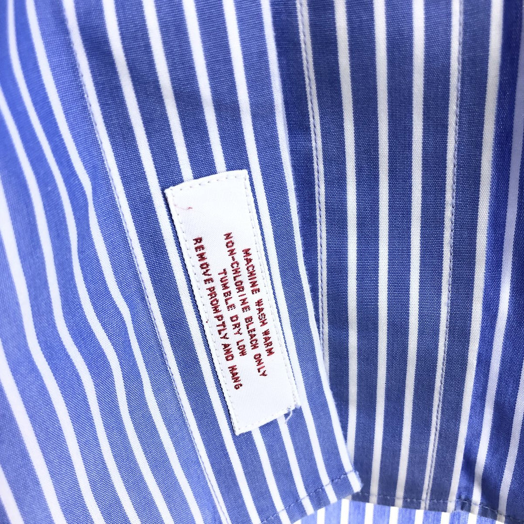Brooks Brothers 346 Long Sleeve Button-Down Striped Shirt, Men's Size M cotton blue type Vintage Second Hand