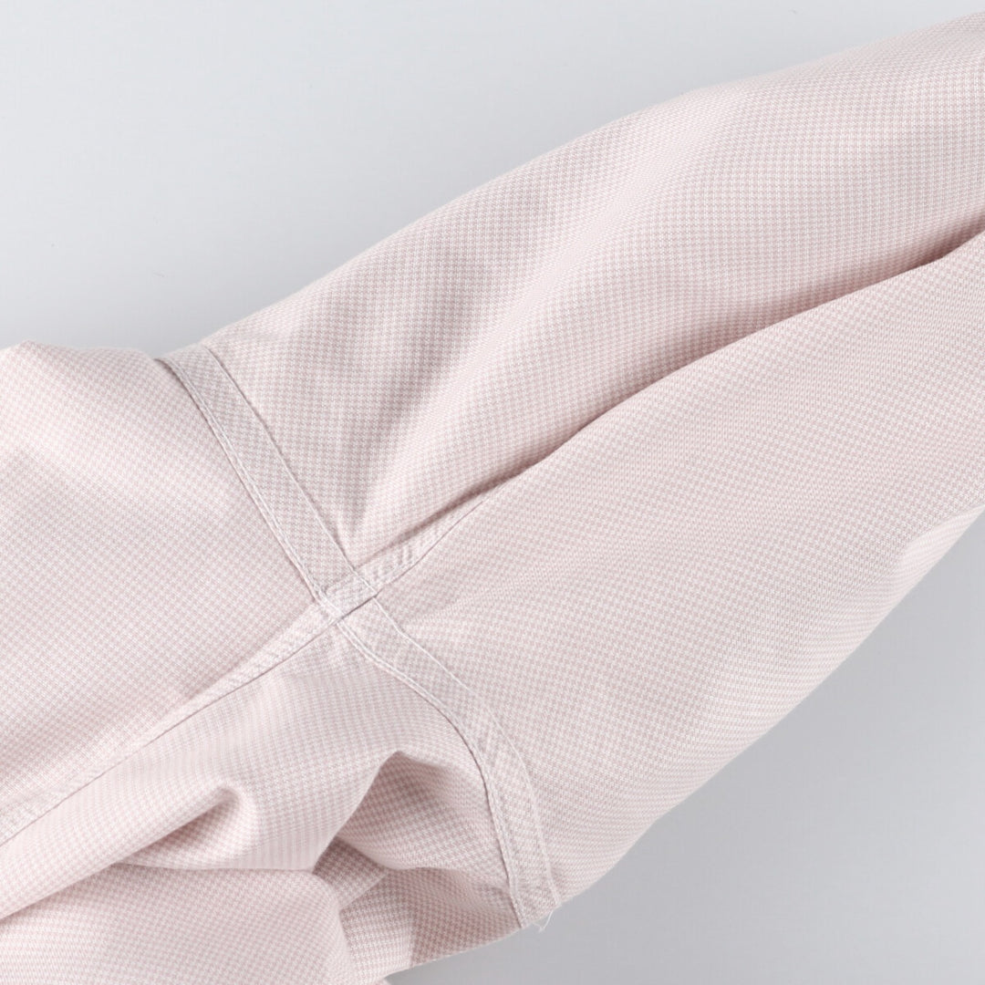 Brooks Brothers 1818 Wide Collar Long Sleeve Cotton Check Shirt, Men's Size L cotton white type Vintage Second Hand