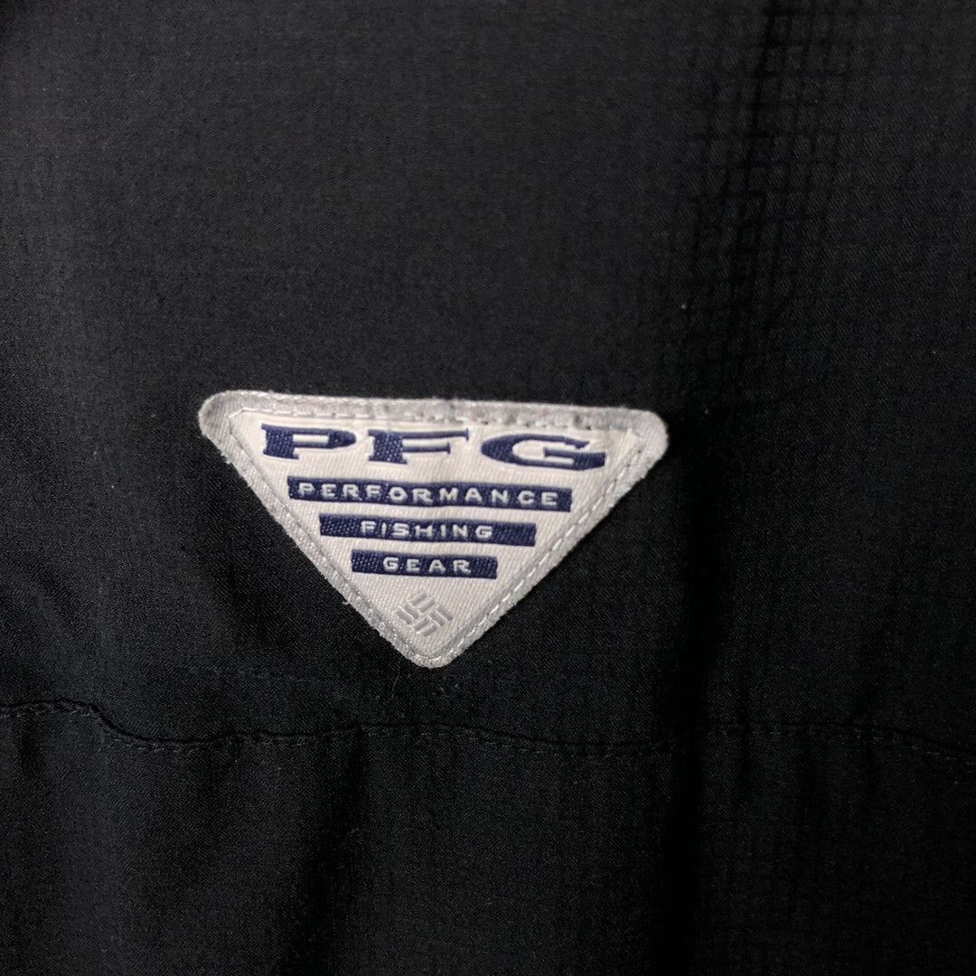 Columbia PFG OMNI-SHADE Button-down Short Sleeve Fishing Shirt, Men's XL polyester black type Vintage Second Hand