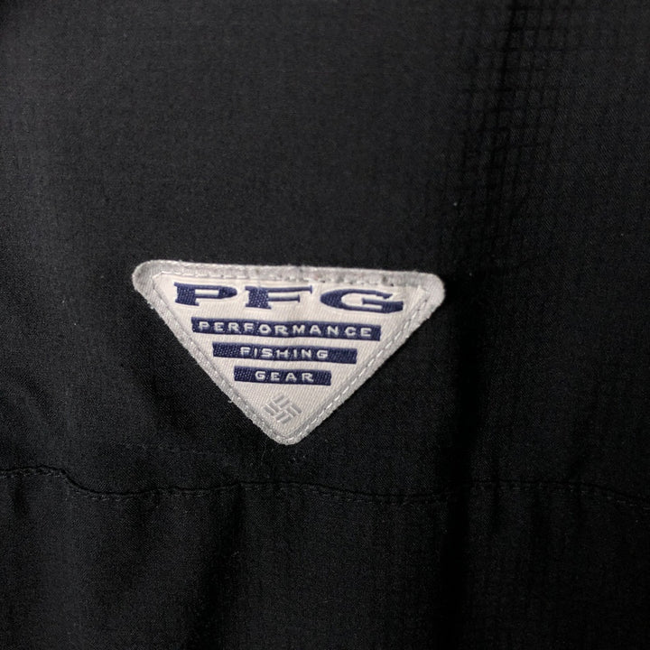 Columbia PFG OMNI-SHADE Button-down Short Sleeve Fishing Shirt, Men's XL polyester black type Vintage Second Hand