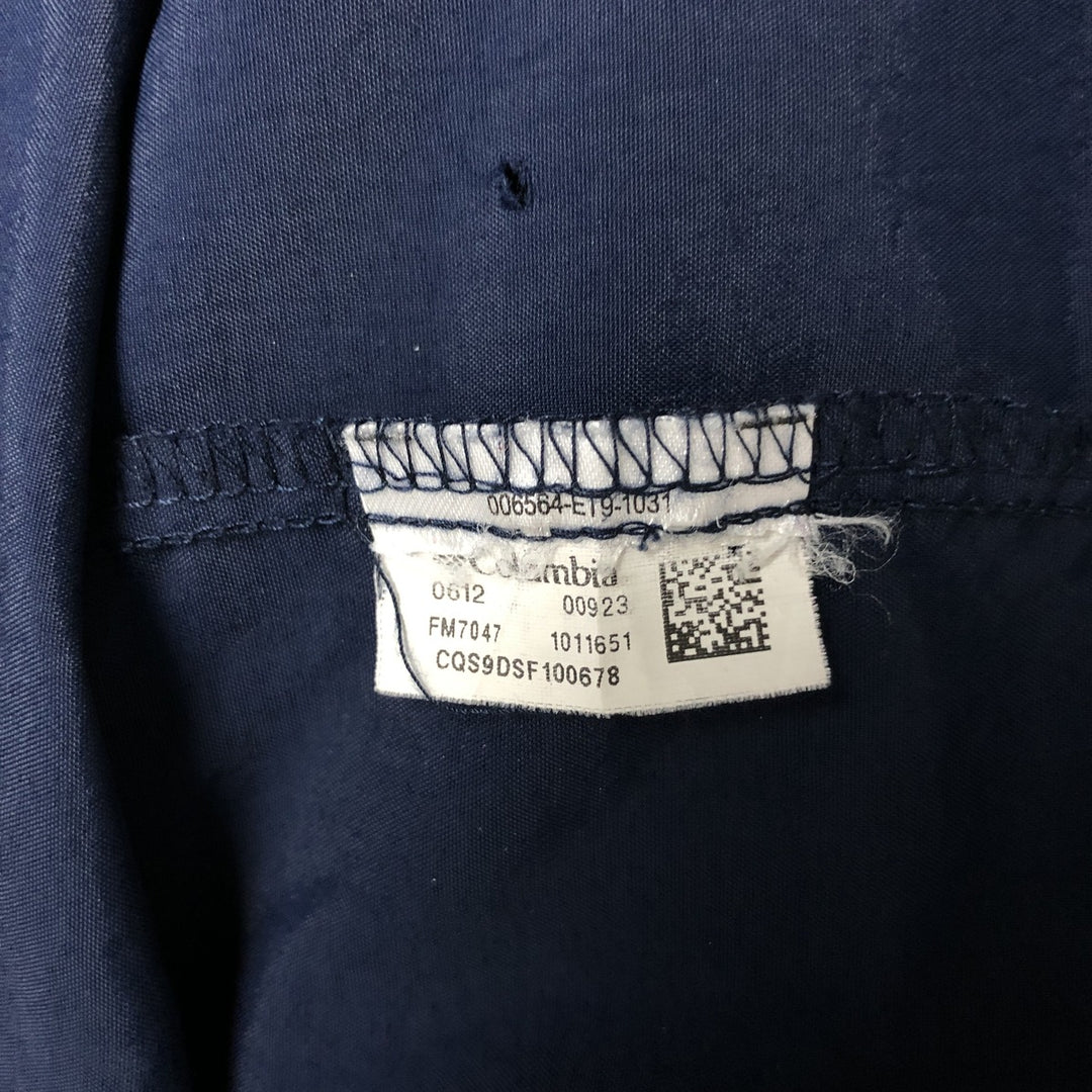 Columbia PFG OMNI-SHADE Button-down Short Sleeve Fishing Shirt, Men's XL unclear navy blue type Vintage Second Hand