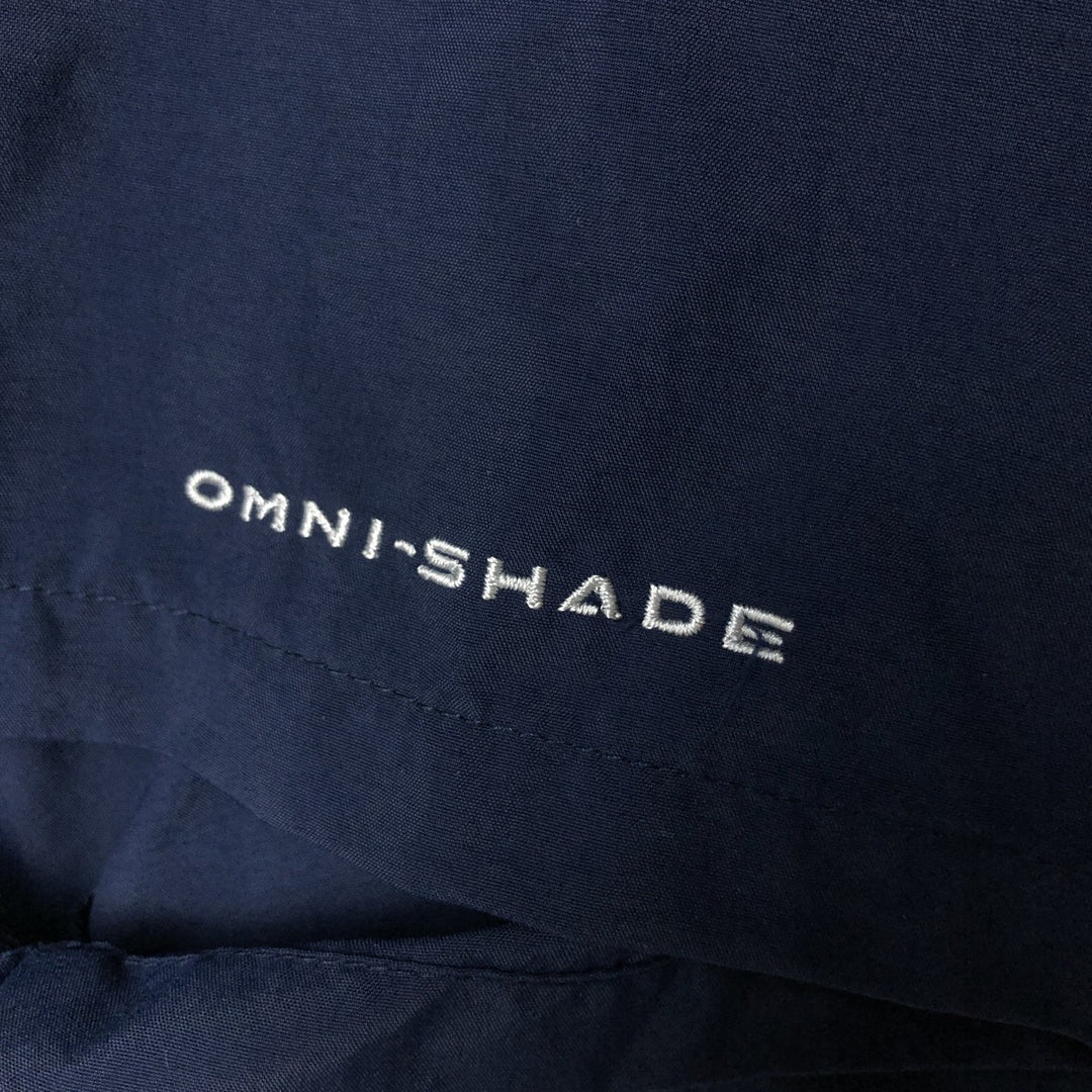 Columbia PFG OMNI-SHADE Button-down Short Sleeve Fishing Shirt, Men's XL unclear navy blue type Vintage Second Hand
