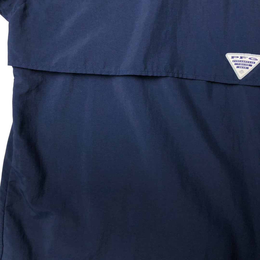 Columbia PFG OMNI-SHADE Button-down Short Sleeve Fishing Shirt, Men's XL unclear navy blue type Vintage Second Hand