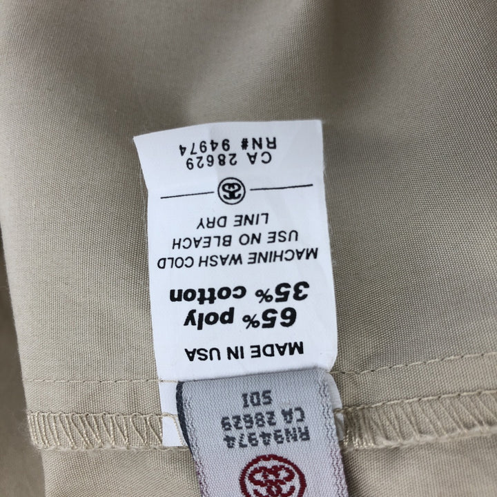 STUSSY Short Sleeve Polycotton Shirt Box Shirt Made in USA Men's M polyester Beige type Vintage Second Hand