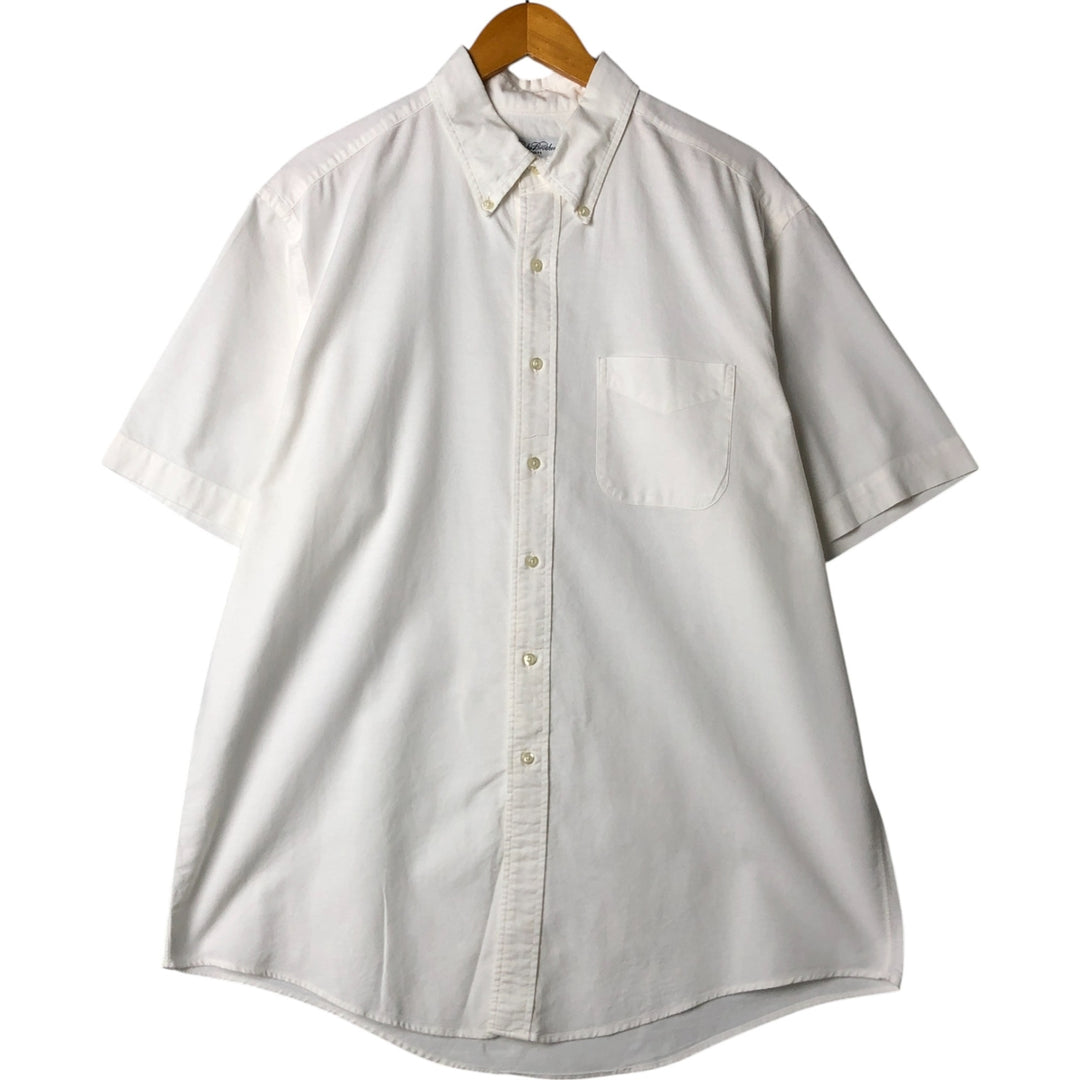 Brooks Brothers MAKERS Short Sleeve Button Down Shirt Made in USA Men's XL Vintage cotton white type Vintage Second Hand