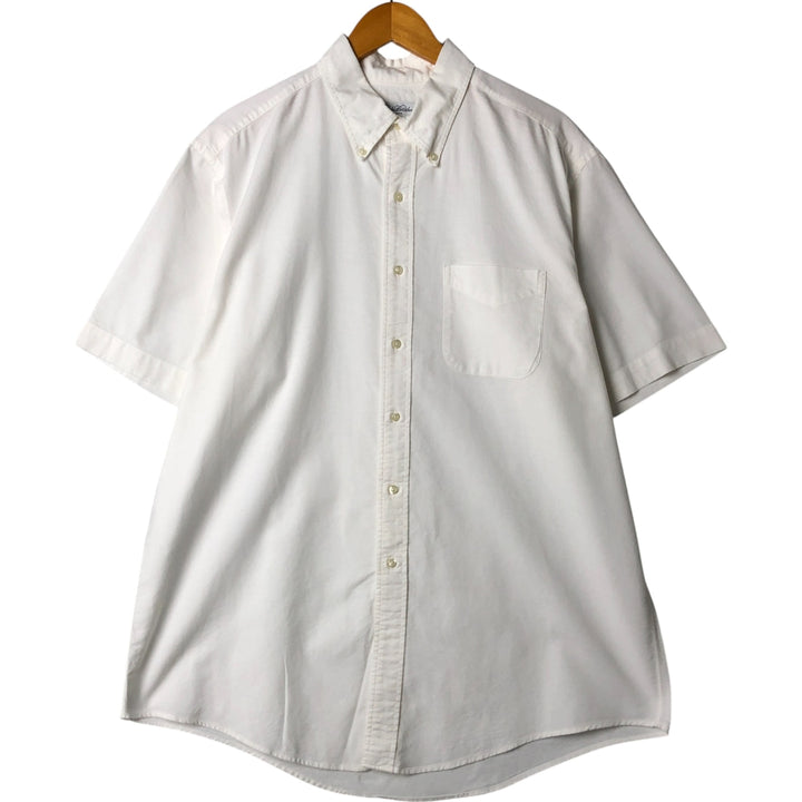 Brooks Brothers MAKERS Short Sleeve Button Down Shirt Made in USA Men's XL Vintage cotton white type Vintage Second Hand