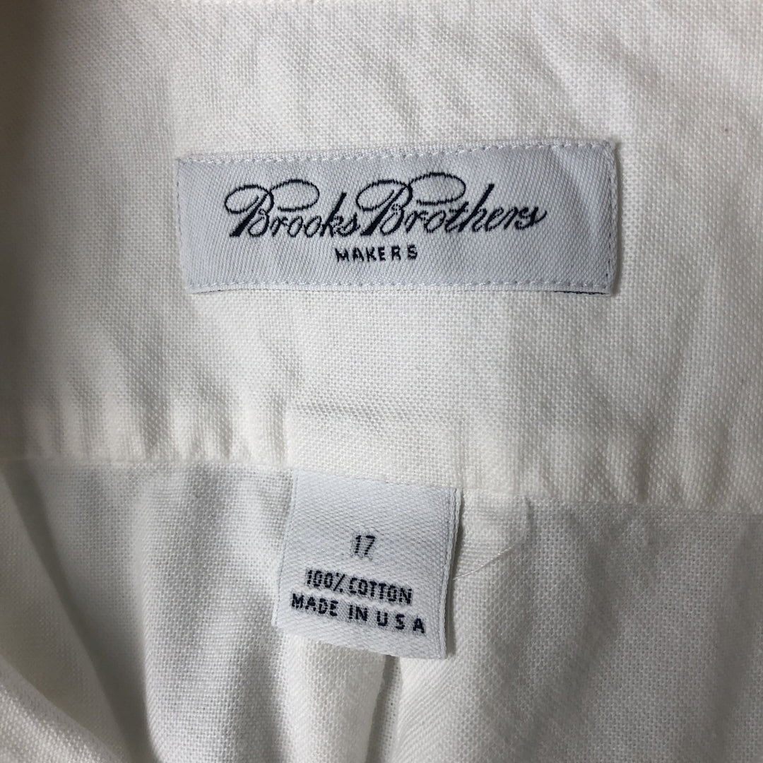 Brooks Brothers MAKERS Short Sleeve Button Down Shirt Made in USA Men's XL Vintage cotton white type Vintage Second Hand