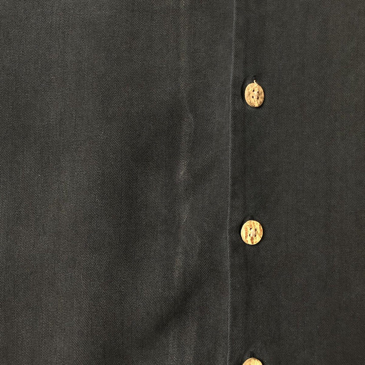 90s-00'S Tommy Bahama Herringbone Short Sleeve Open Collar Silk Shirt Box Shirt Men's XL Vintage silk black type Vintage Second Hand