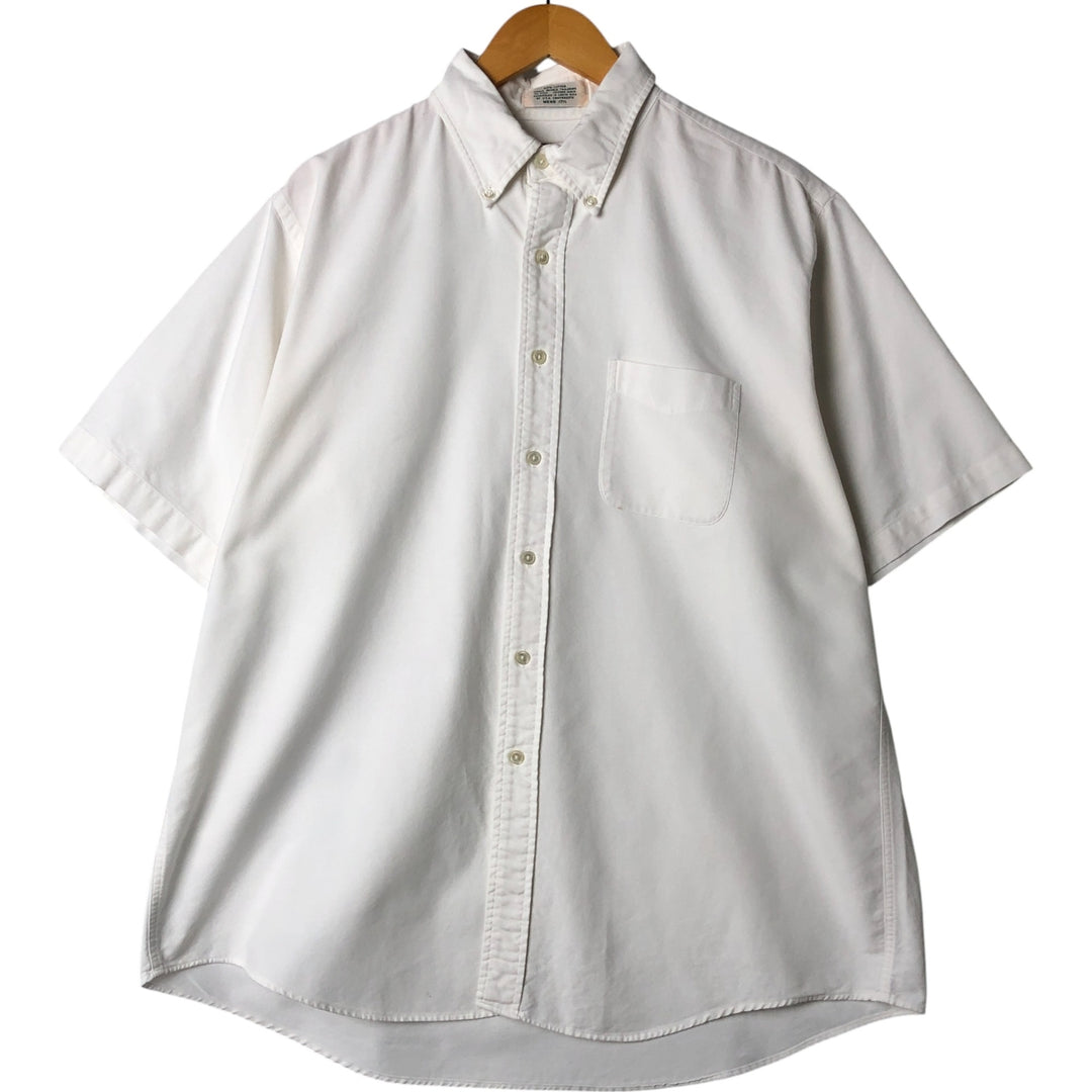 LLBean short sleeve button-down shirt, men's XL size, vintage cotton white type Vintage Second Hand