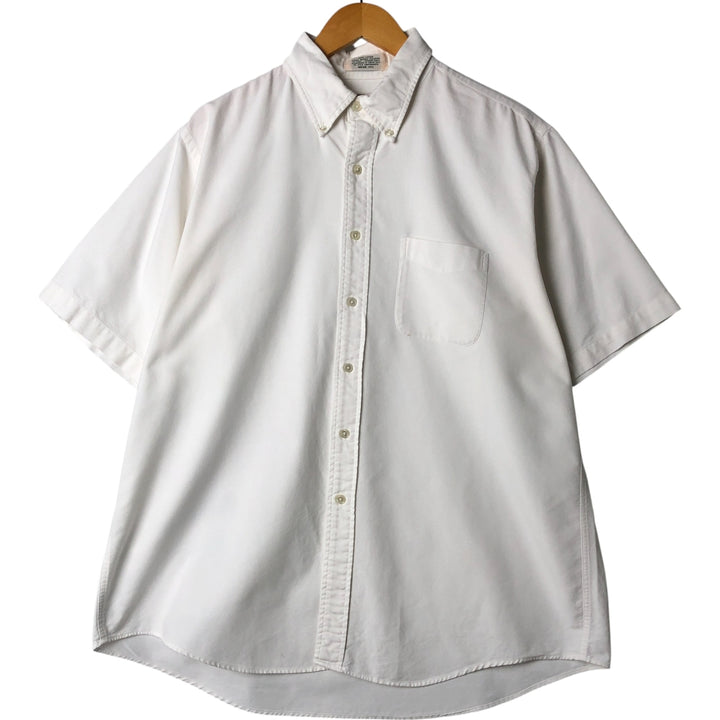 LLBean short sleeve button-down shirt, men's XL size, vintage cotton white type Vintage Second Hand