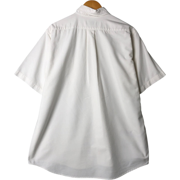 LLBean short sleeve button-down shirt, men's XL size, vintage cotton white type Vintage Second Hand