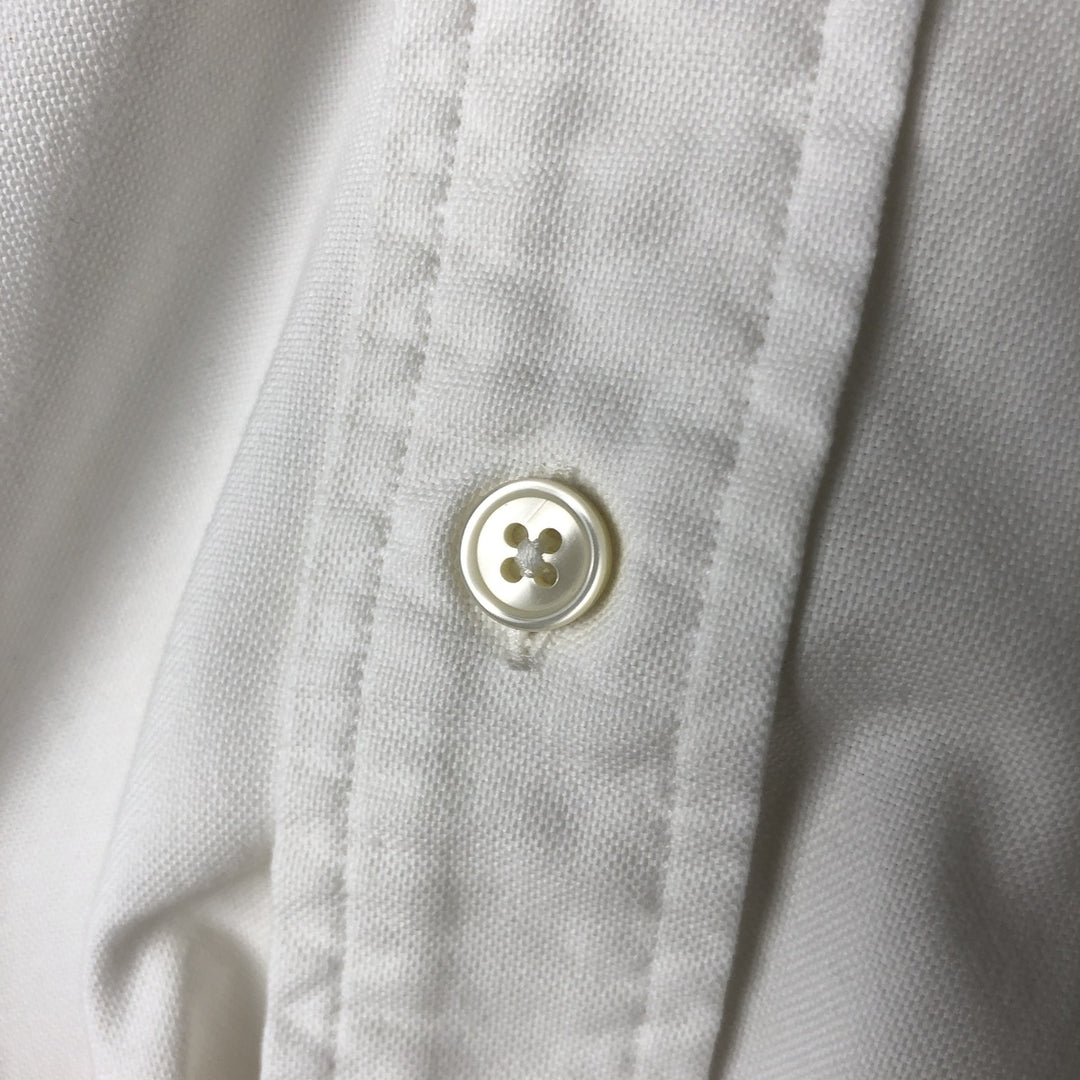 LLBean short sleeve button-down shirt, men's XL size, vintage cotton white type Vintage Second Hand