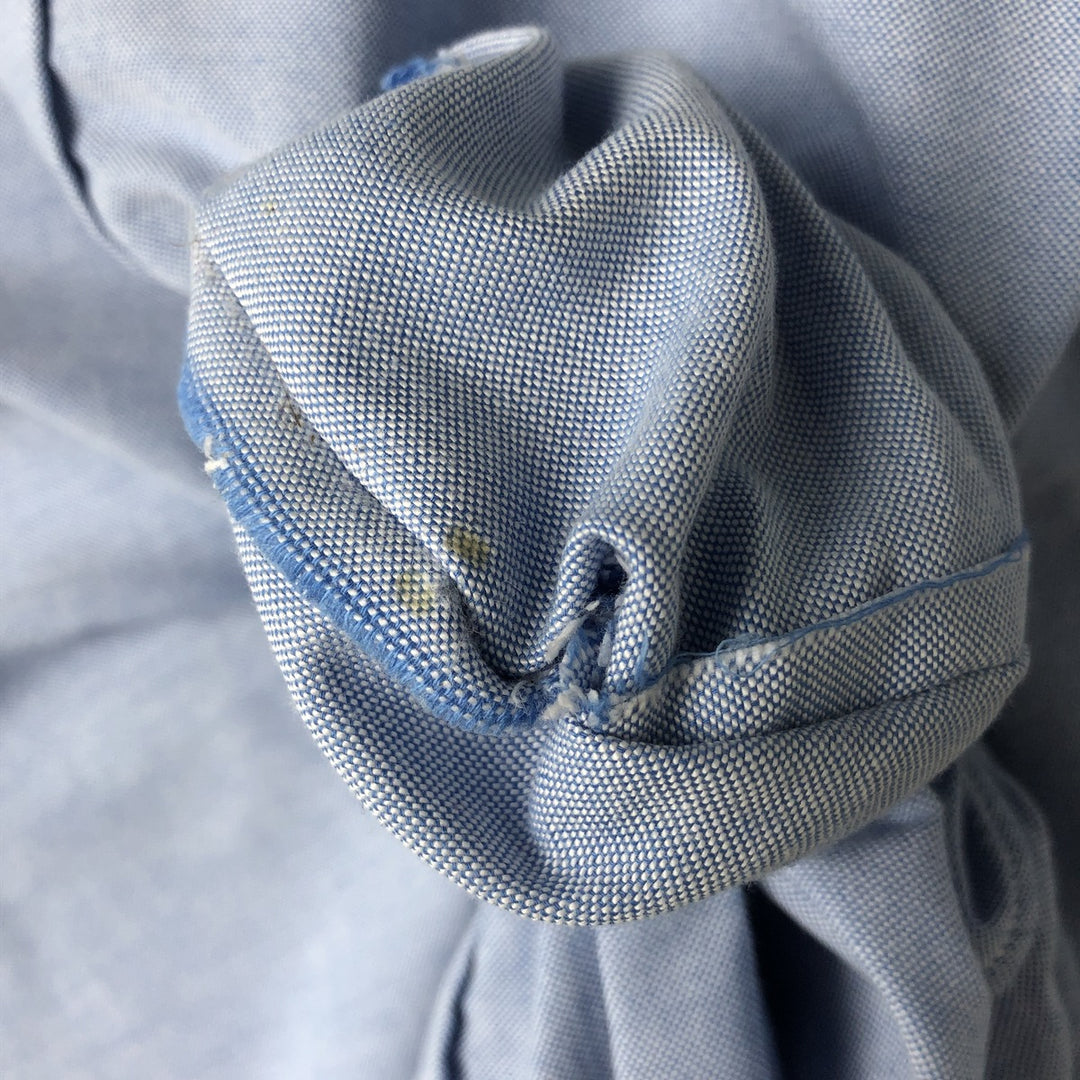 80s-90'S Brooks Brothers MAKERS Short Sleeve Button Down Shirt Made in USA Men's XL Vintage cotton Blue type light blue Vintage Second Hand