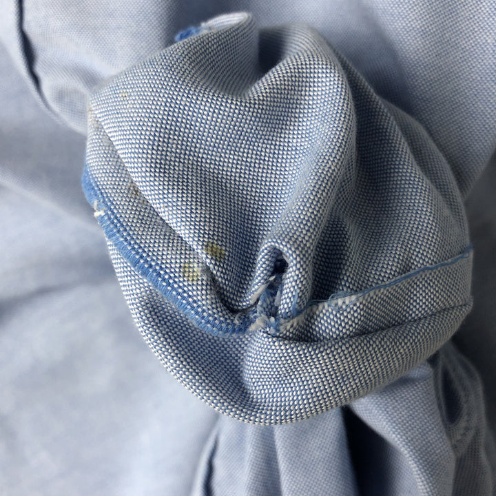 80s-90'S Brooks Brothers MAKERS Short Sleeve Button Down Shirt Made in USA Men's XL Vintage cotton Blue type light blue Vintage Second Hand