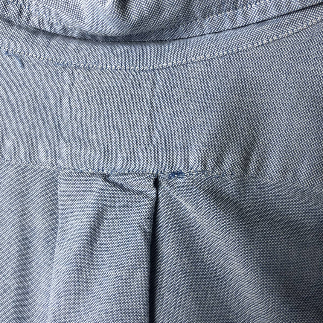 80s-90'S Brooks Brothers MAKERS Short Sleeve Button Down Shirt Made in USA Men's XL Vintage cotton Blue type light blue Vintage Second Hand