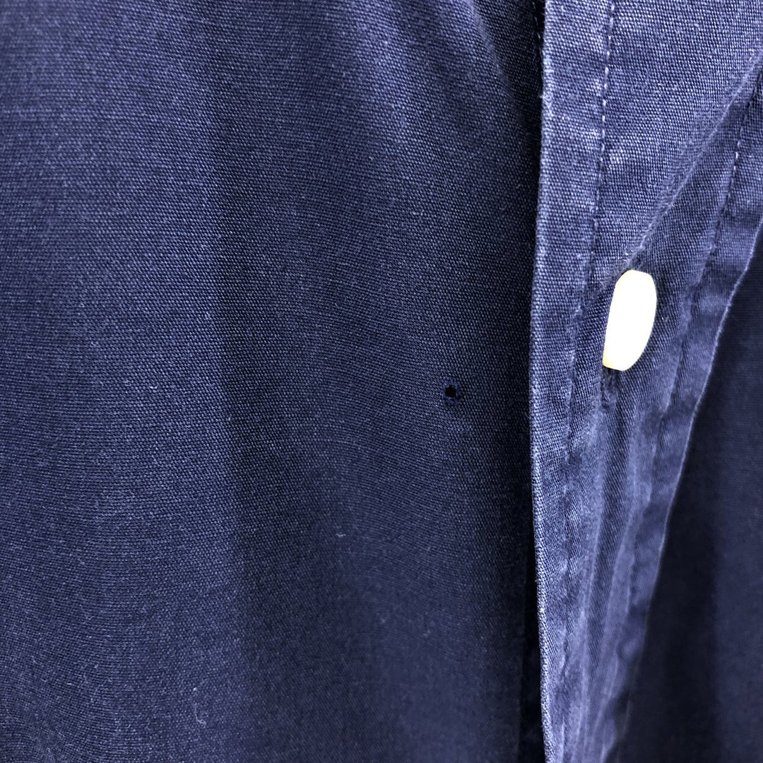 Ralph Lauren BLAKE short sleeve button down shirt, men's XL size cotton navy blue type Vintage Second Hand