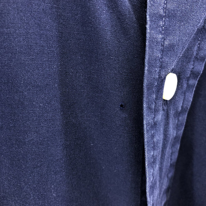 Ralph Lauren BLAKE short sleeve button down shirt, men's XL size cotton navy blue type Vintage Second Hand