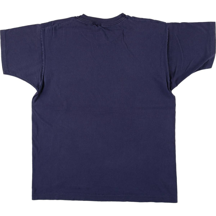 90'S Fruit of the Loom College T-shirt, Made in USA, Men's XL, Vintage cotton navy blue type Vintage Second Hand