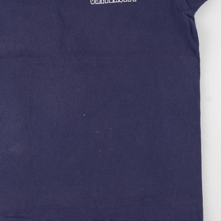 90'S Fruit of the Loom College T-shirt, Made in USA, Men's XL, Vintage cotton navy blue type Vintage Second Hand