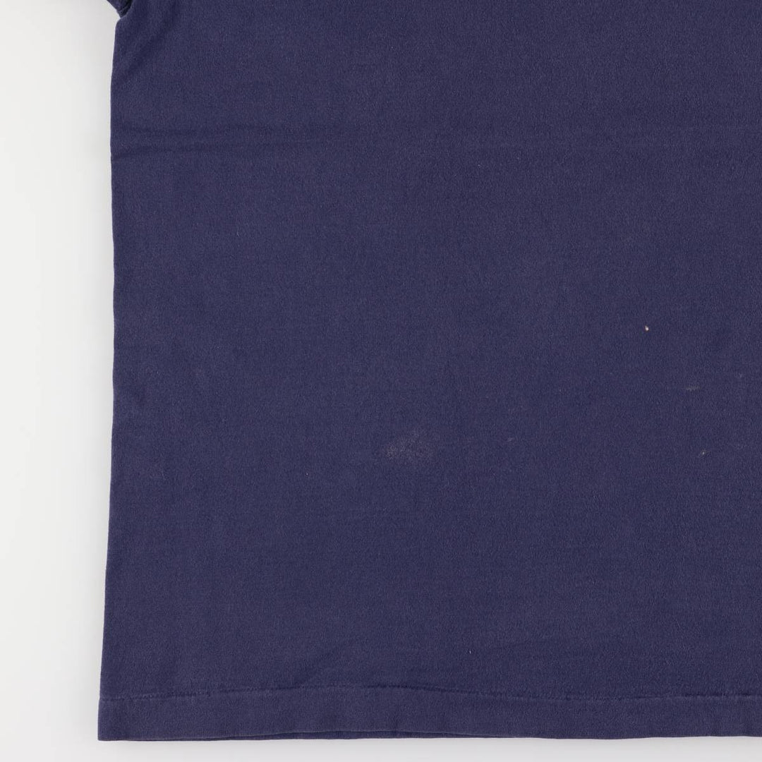 90'S Fruit of the Loom College T-shirt, Made in USA, Men's XL, Vintage cotton navy blue type Vintage Second Hand