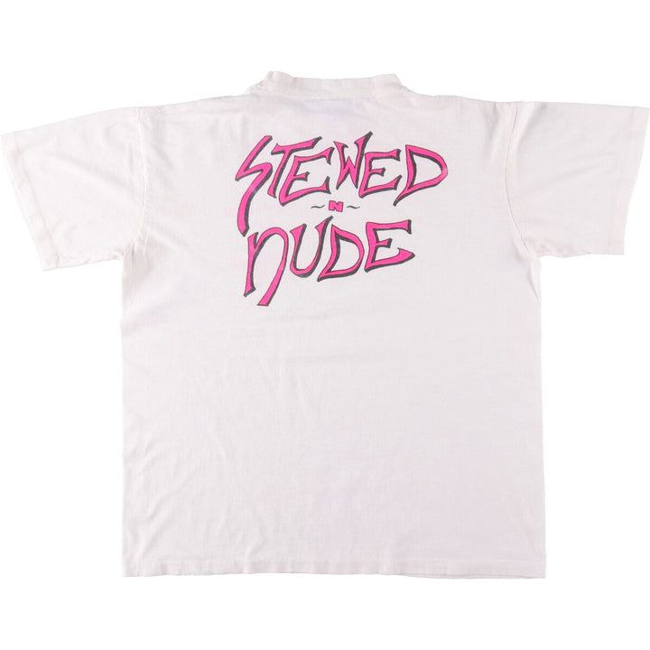 Vintage 90'S college T-shirt, made in the USA, men's size XL cotton white type Vintage Second Hand