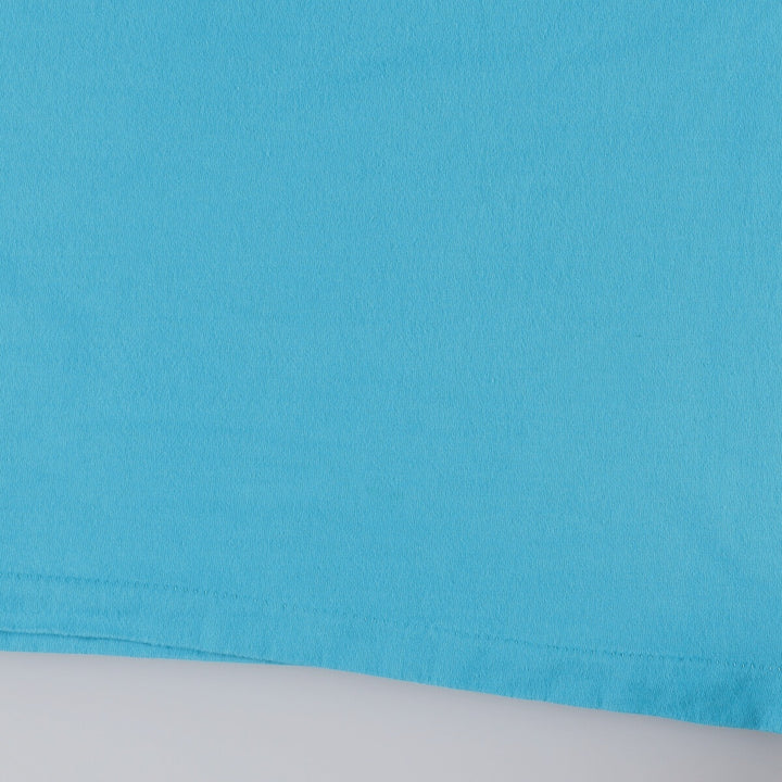 2000'S Fruit of the Loom Message Print T-Shirt, Men's XL cotton turquoise blue Vintage Second Hand