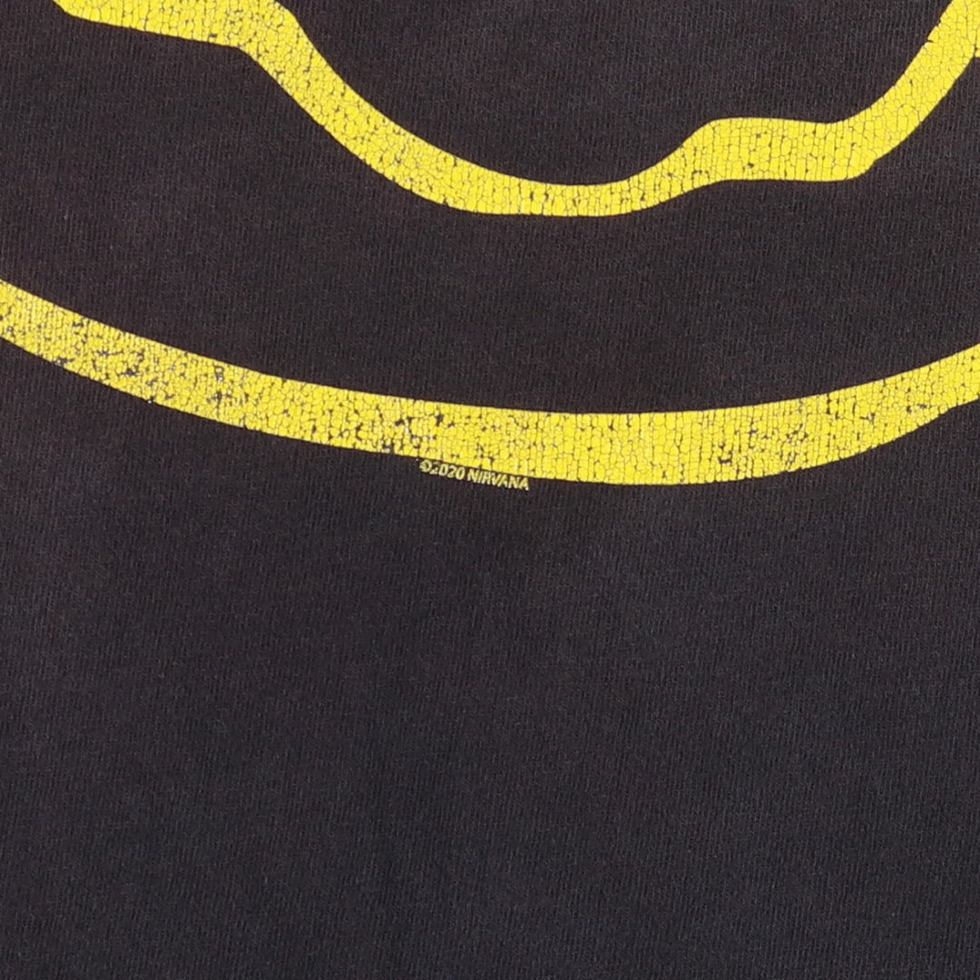 NIRVANA Nirvana Band T-shirt, Band T, Men's M size cotton black type Vintage Second Hand