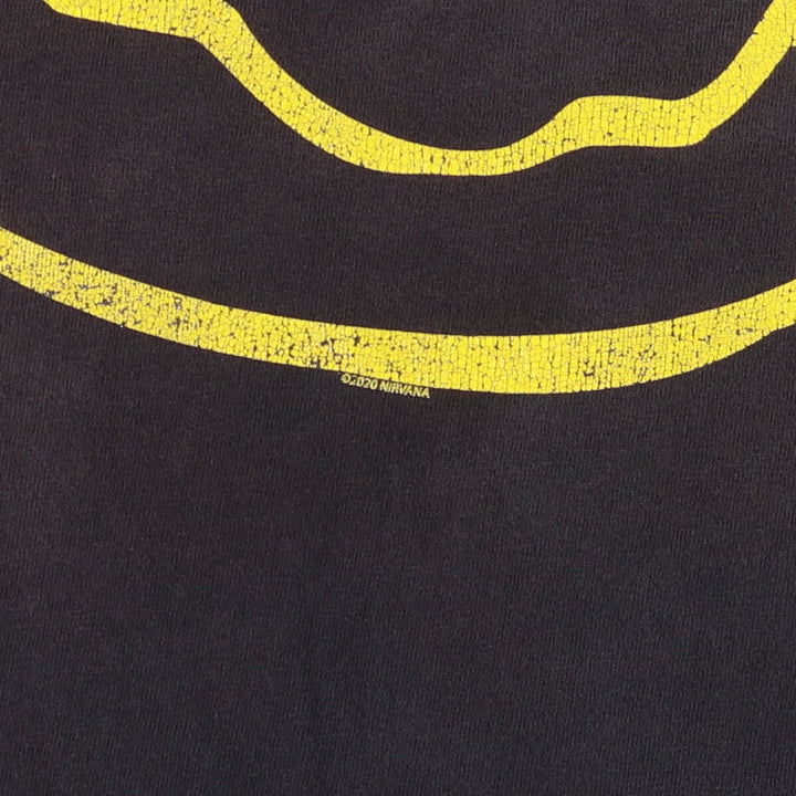 NIRVANA Nirvana Band T-shirt, Band T, Men's M size cotton black type Vintage Second Hand
