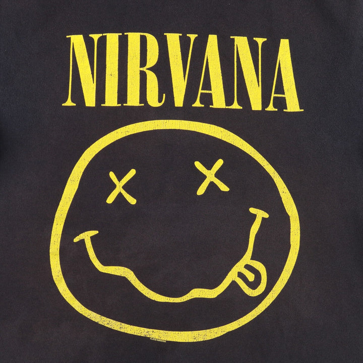 NIRVANA Nirvana Band T-shirt, Band T, Men's M size cotton black type Vintage Second Hand