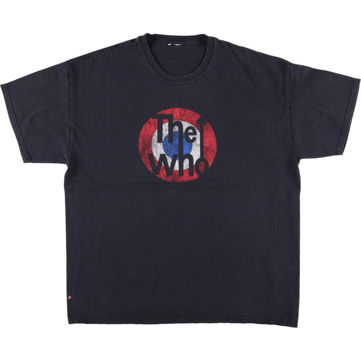 00'S THE WHO Band T-shirt, Band T, Men's XL size unclear black type Vintage Second Hand