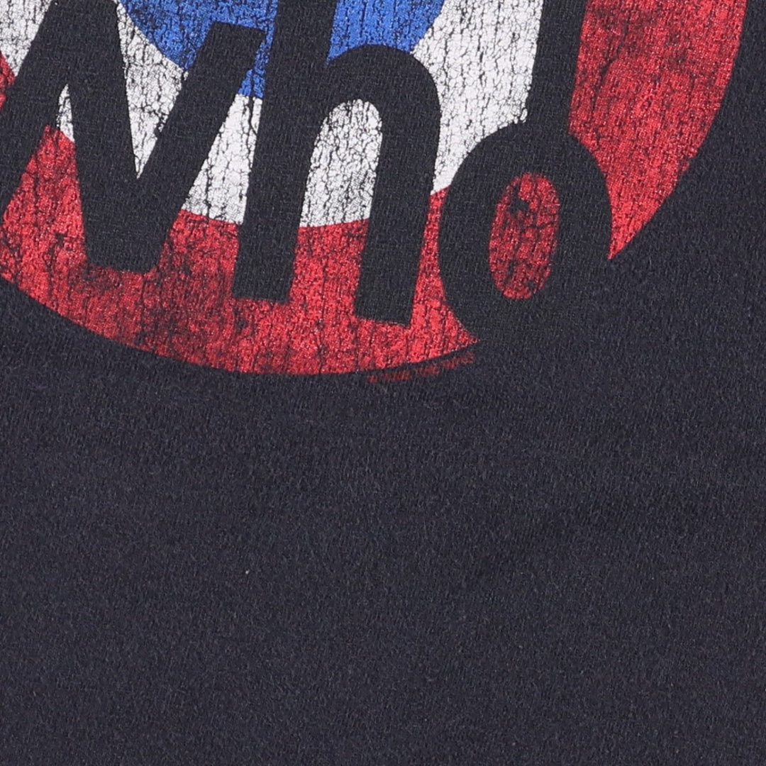 00'S THE WHO Band T-shirt, Band T, Men's XL size unclear black type Vintage Second Hand